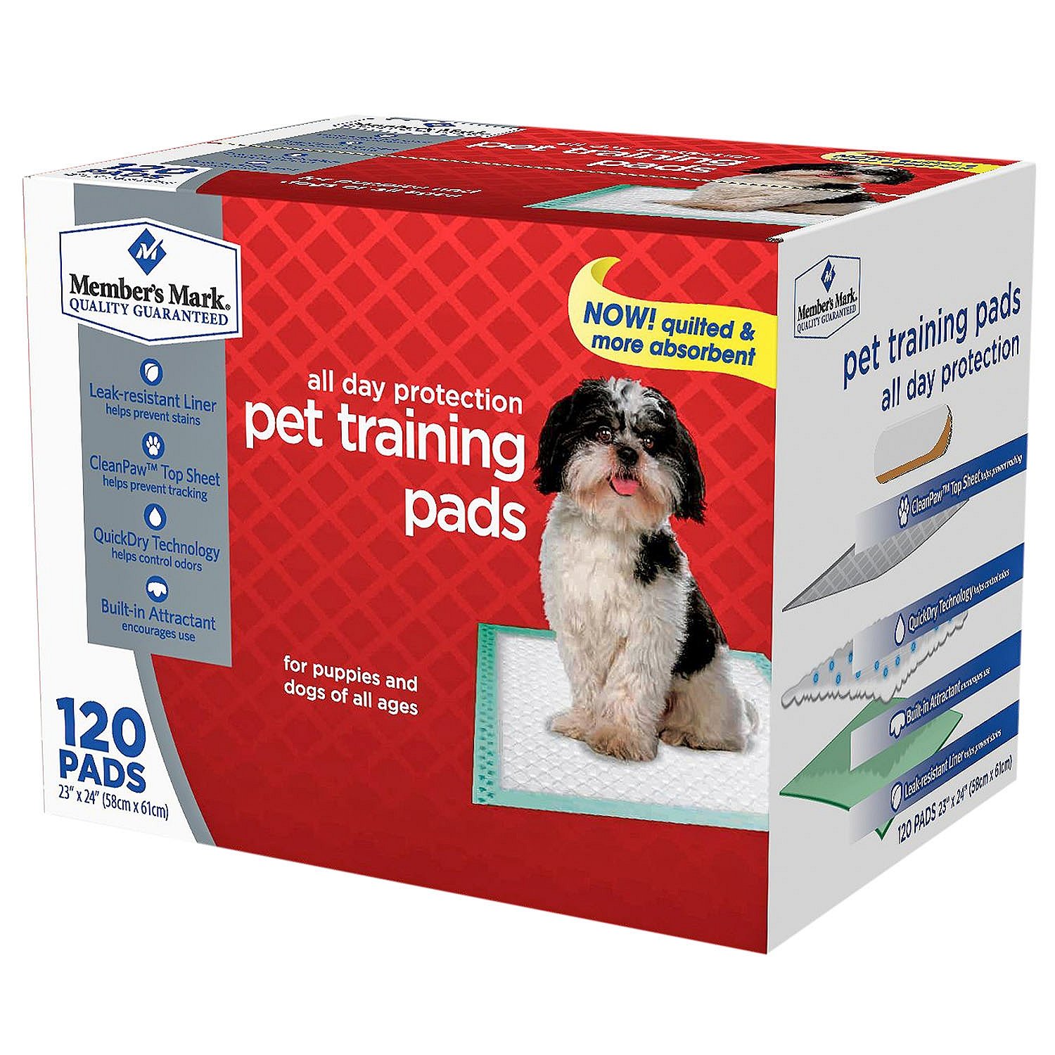 An Item of Member's Mark Pet Training Pads, 23" x 24" (120