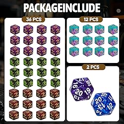 50 MTG Counters Dice Marble Bulk Spindown Life