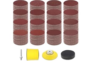 324 PCS 2 Inch Sanding Discs pad, SIJDIEE Hook and Loop 40-2000 Grit Assorted Drill Grinder Rotary Tools Attachment with 1/4 Inch Shanks Backing Pad, Soft Foam Buffering Pad and Hand Sanding Block