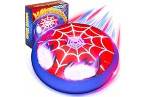 FZLIROU Light Up Hover Soccer Ball for Kids,Glowing Web Design & LED Eyes Air Floating Soccer Toys,Indoor Games with Soft Foam Bumper,Fun Sports Games for Boys Girls Age 3 4 5 6 7 8 9 10 11 12, Birthday Gifts