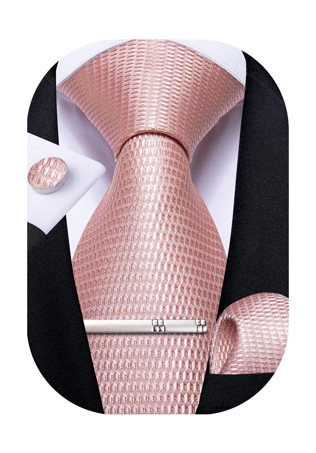 Plain Tie Set For Men Solid Color Necktie Pocket Square Brooch Gift Box For Wedding Business Luxury 8pcs Mens Gift Gravatas