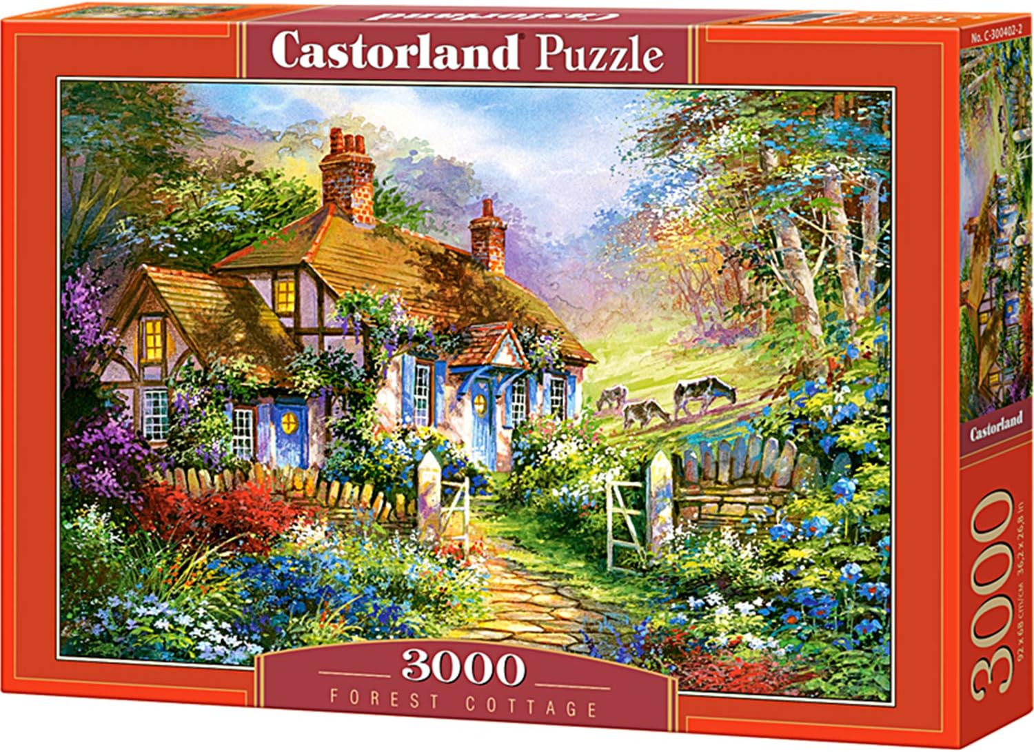 Family Puzzles - Difficult Nature Jigsaw Puzzle - Forest Cottage - 3000 Piece Puzzle - Scenic Puzzles for Adults - Scenic Jigsaw Puzzles