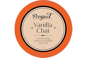 Prospect Tea Co. Caffeinated Vanilla Chai Tea Pods Compatible with K Cup Brewers Including 2.0, 40 Count