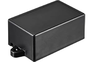 MECCANIXITY Dustproof Junction Box 82x52x35mm ABS for Electrical Project (Black, Pack of 2)