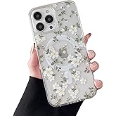 ZTOFERA for iPhone 13 Pro Max Magnetic Case Compatible with Magsafe,Aesthetic Floral Pattern Design Cute for Girl Women,Anti-Drop Protective Hard Phone Cover for iPhone 13 Pro Max-Big White Flower