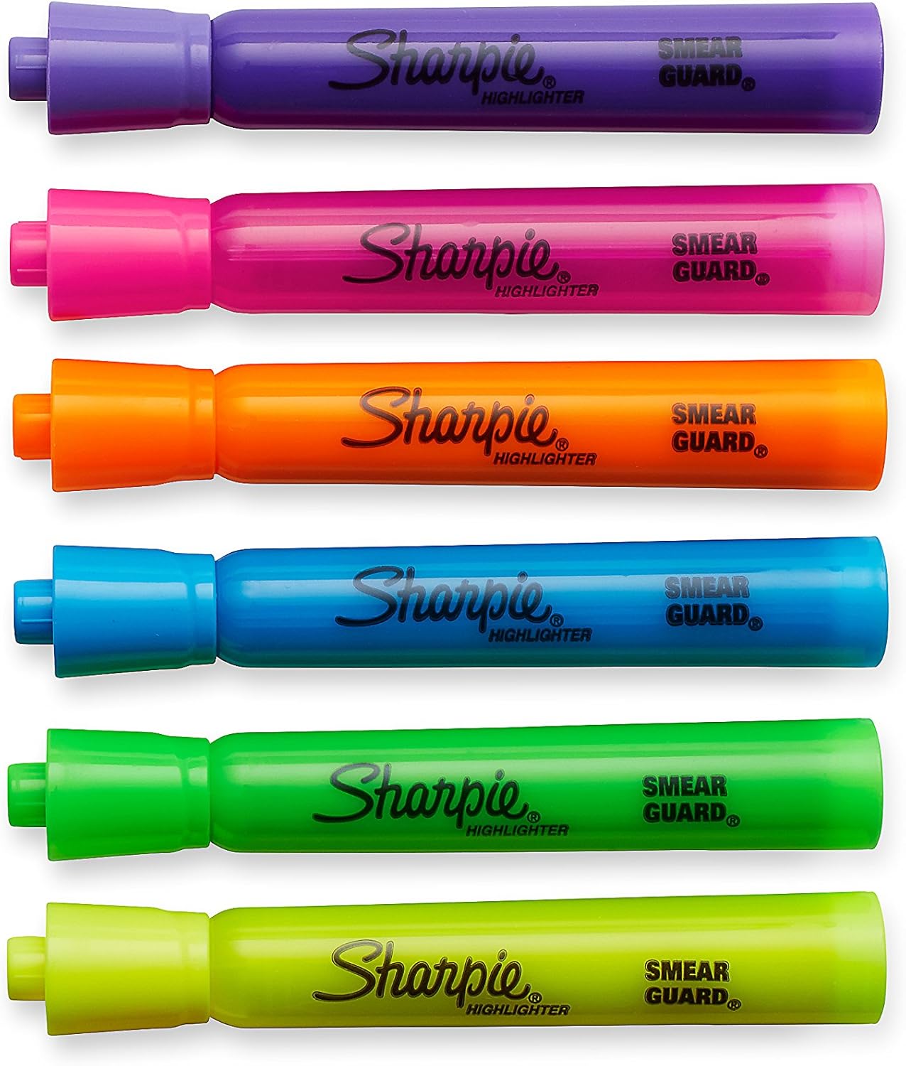 Sharpie Tank Highlighters Assorted Fluorescent Colors | Chisel Tip Highlighter Pens, 12 Count : Fluorescent Highlighters : Office Products
