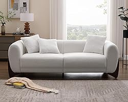 Morden Fort 2 Piece Cloud Couch Set, Modern Sherpa