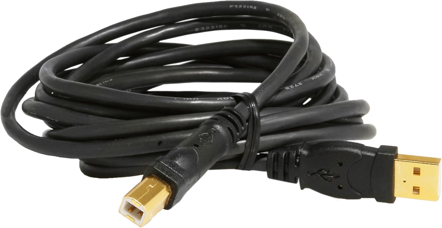Mediabridge USB 2.0 - A Male to B Male Cable (10 Feet) - High-Speed with Gold-Plated Connectors - Black - (Part# 30-001-10B): Computers & Accessories