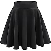 Stelle Women's Casual Skort with Shorts Basic Versatile Stretchy Flared Pleated Skater Mini Skirts
