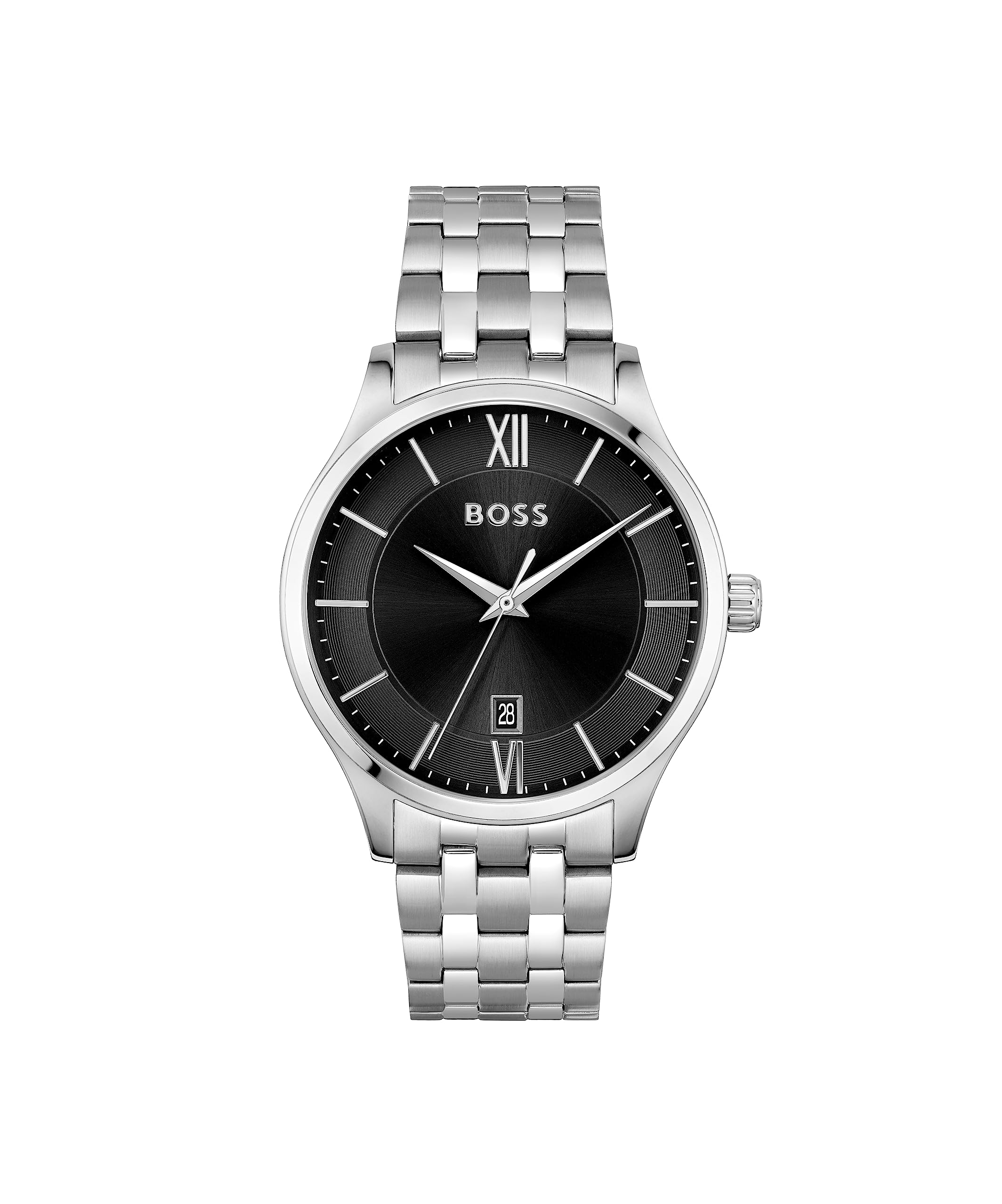 BOSS Analogue Quartz Watch for Men Elite Collection with Silver Stainless Steel Bracelet - 1513896
