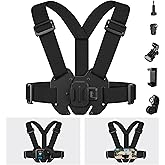Sitroasho Phone Chest Mount Harness Holder Mobile Phone Strap Clip Compatible Most Cell Phones Action Cameras Chest Strap Mount for Filming Video, POV/VLOG