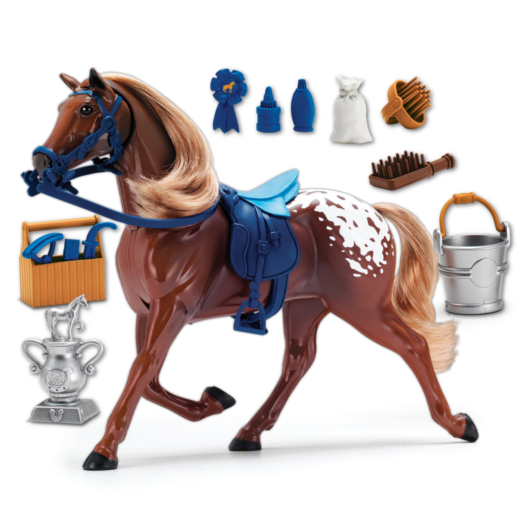 Horse Toy For Girls Boys Kids Gift Appaloosa Pony Game + Accesory