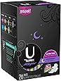 U by Kotex All-Nighter Overnight Ultra Thin Pads with Wings, Unscented, 26 Count