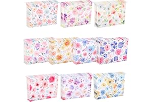 Janmini 30 Pcs Decorative Hanging Folders with Seamless Floral Design, Including Adjustable Tabs and Inserts, Letter Size Hanging File Cabinet Office Supplies Organizers for Desk Office School