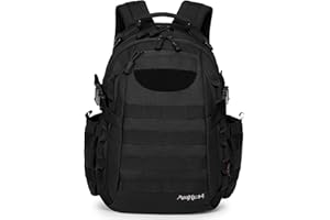 AMHEH 21L Tactical EDC Backpack | Travel Fit 12 Inch Laptop, Hiking with 2 Water Bottle Holders, One Size Fits Most (Black)