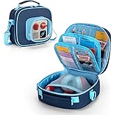 LoDrid Carrying Case Compatible with Yoto Mini (2024 Edition), Travel Storage Bag for Audio Player with Adjustable Shoulder Strap for Player Cards and Accessories, Blue, Bag Only