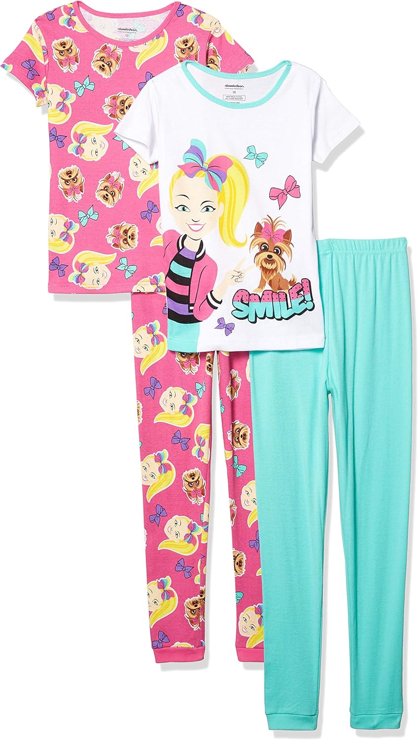 Buy Nickelodeon Girls' JoJo Siwa 4Piece Cotton Pajama Set at Amazon.in