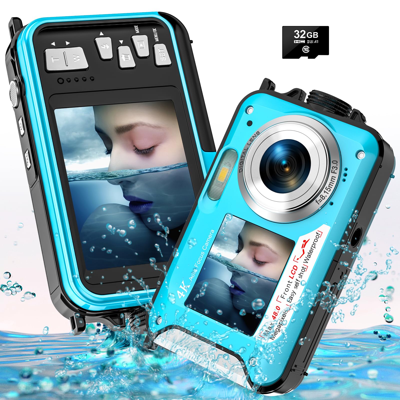 Yifecial 4K Waterproof Digital Camera 11FT