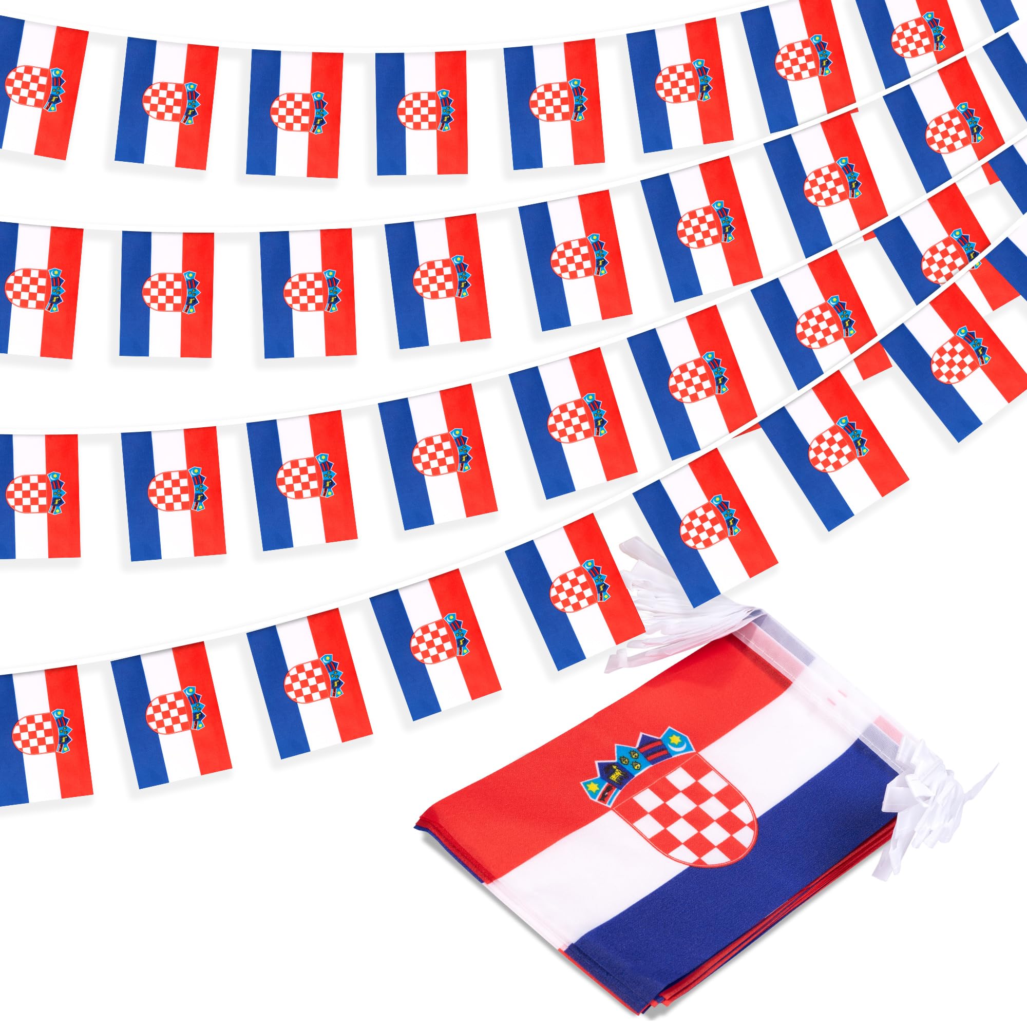 Croatia String Flag Pennant Banner, Small Mini