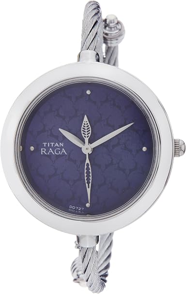 raga mother of pearl dial metal strap watch