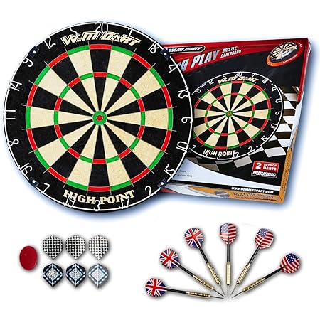 Solid Success Dartscheibe Sisal | Offizielles Profi- & Turniermaß | Perfekt zum Spielen von Steeldarts und Softdarts | Extra 