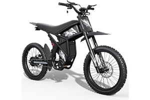 BOOTIME Upgraded Electric Dirt Bike for Teens 85+Miles Long Range Electric Bike for Adults 2500W Peak Motor 37MPH, 48V 36.4Ah Battery, Full Suspension, 3-Speed 25" Fat Tire Electric Motorcycle