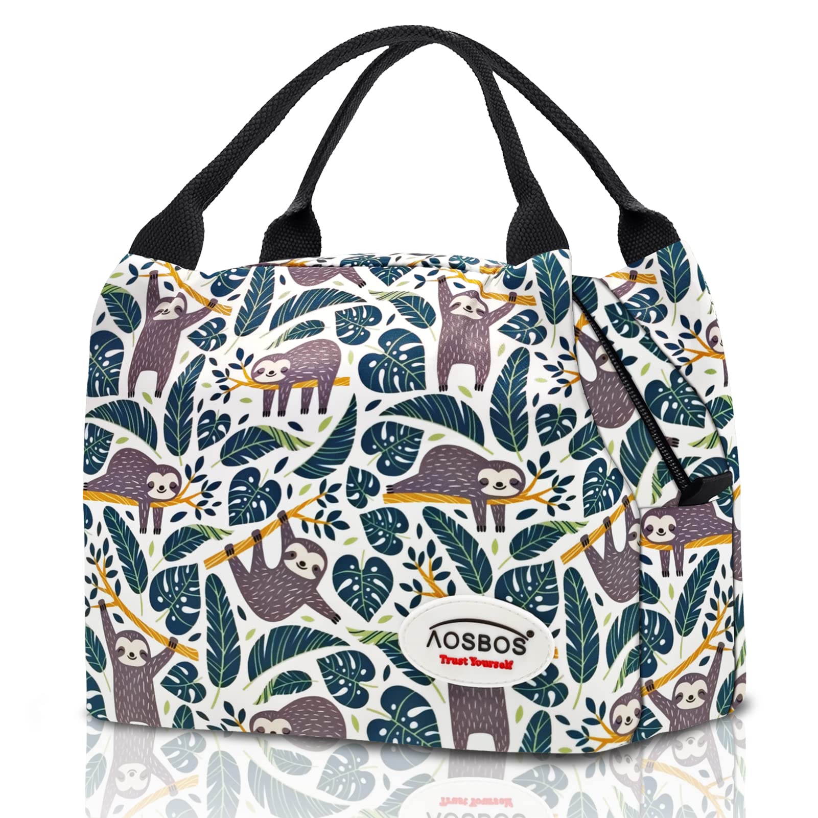 Aosbos 8.5L Insulated Lunch Bag for Men Women Kids Adults, Water-Resistant Thermal Lunchbox Cool Bags, Reusable Cooler Tote for Ladies Work School Picnic Travel Outdoor