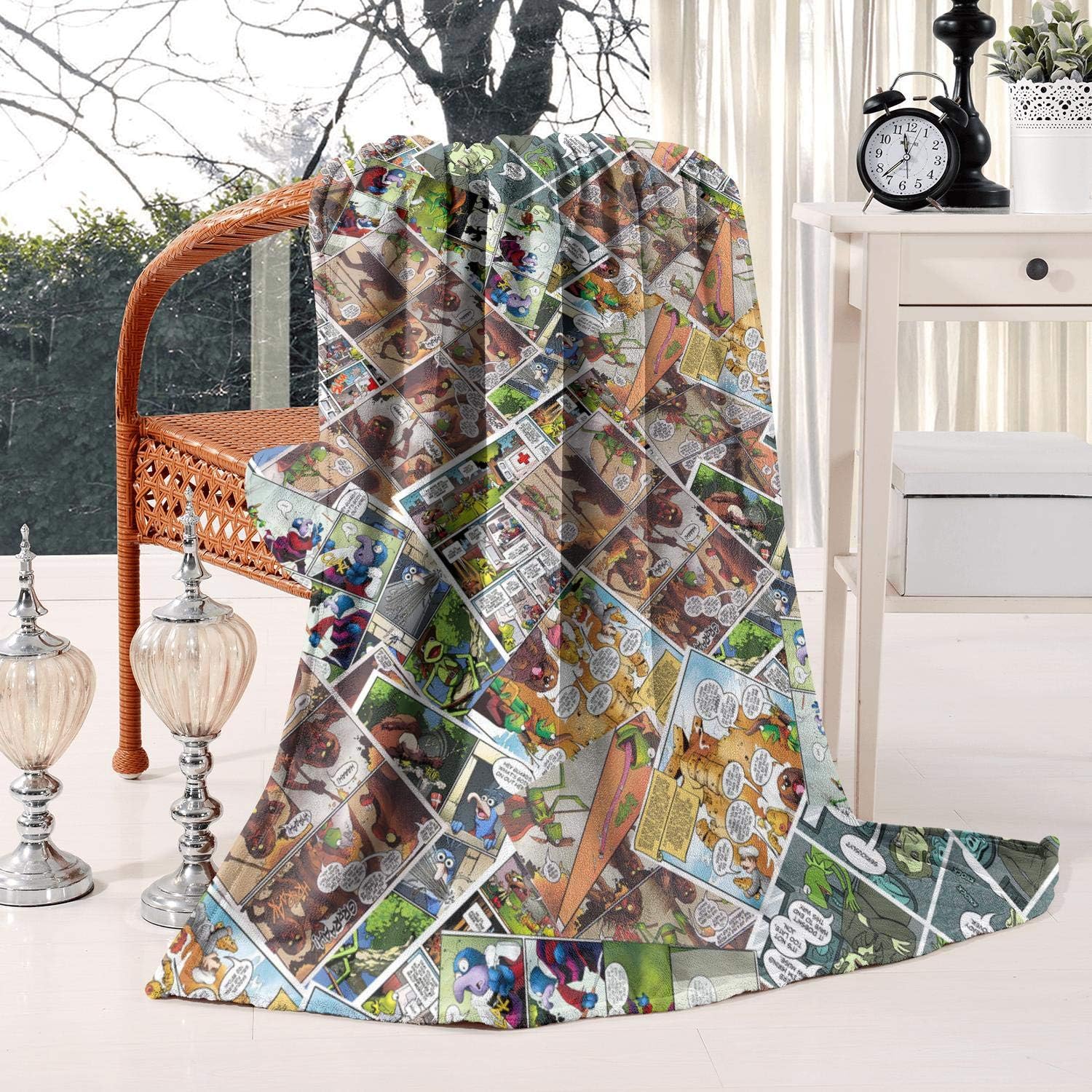 coolgood Soft Fleece Kermit The Frog Muppet Children's Furry Toys Comic Blanket-59¡±x79¡± All Season Blanket for Bed Couch Chair