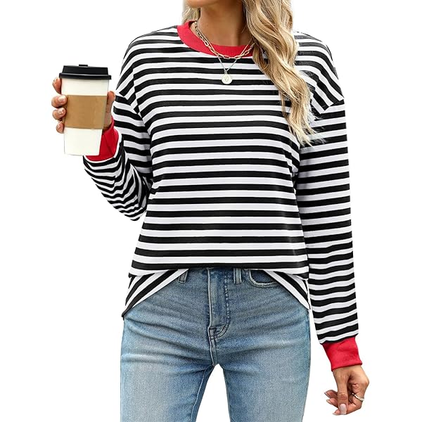 HJYUZP Long Sleeve Tops for Women,Amaon,Womens Tunic Tops Loose