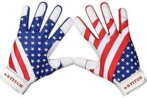 Dot Stitch USA Flag Baseball Batting Gloves & Softball Glove American Flag Batting Gloves Youth Kids Baseball Batting Glove Youth Men Adult & Unisex