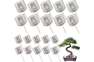 YBB 50 Pcs Stainless Steel Bonsai Fertilizer Baskets, 2 Size Cylindrical Bonsai Fertilizer Box Container Planting Nutrition C