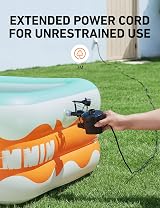 AstroAI Electric Pump 400L/min 220-240V UK 3 Nozzles Air Mattress Pool Inflator view 7