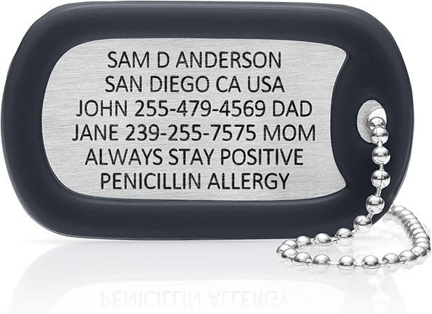 military medical dog tags