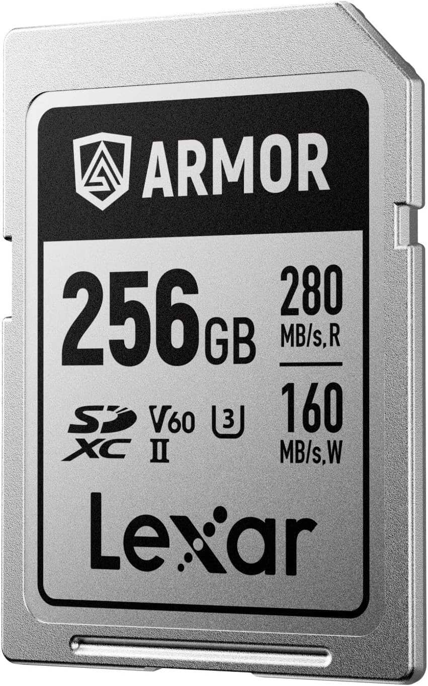 Lexar Armor Silver Pro SD Card 256GB UHS-II C10 U3 V60 280MB/s