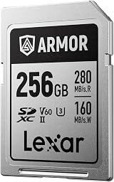 Lexar Armor Silver Pro SD Card 256GB UHS-II C10 U3 V60 280MB/s