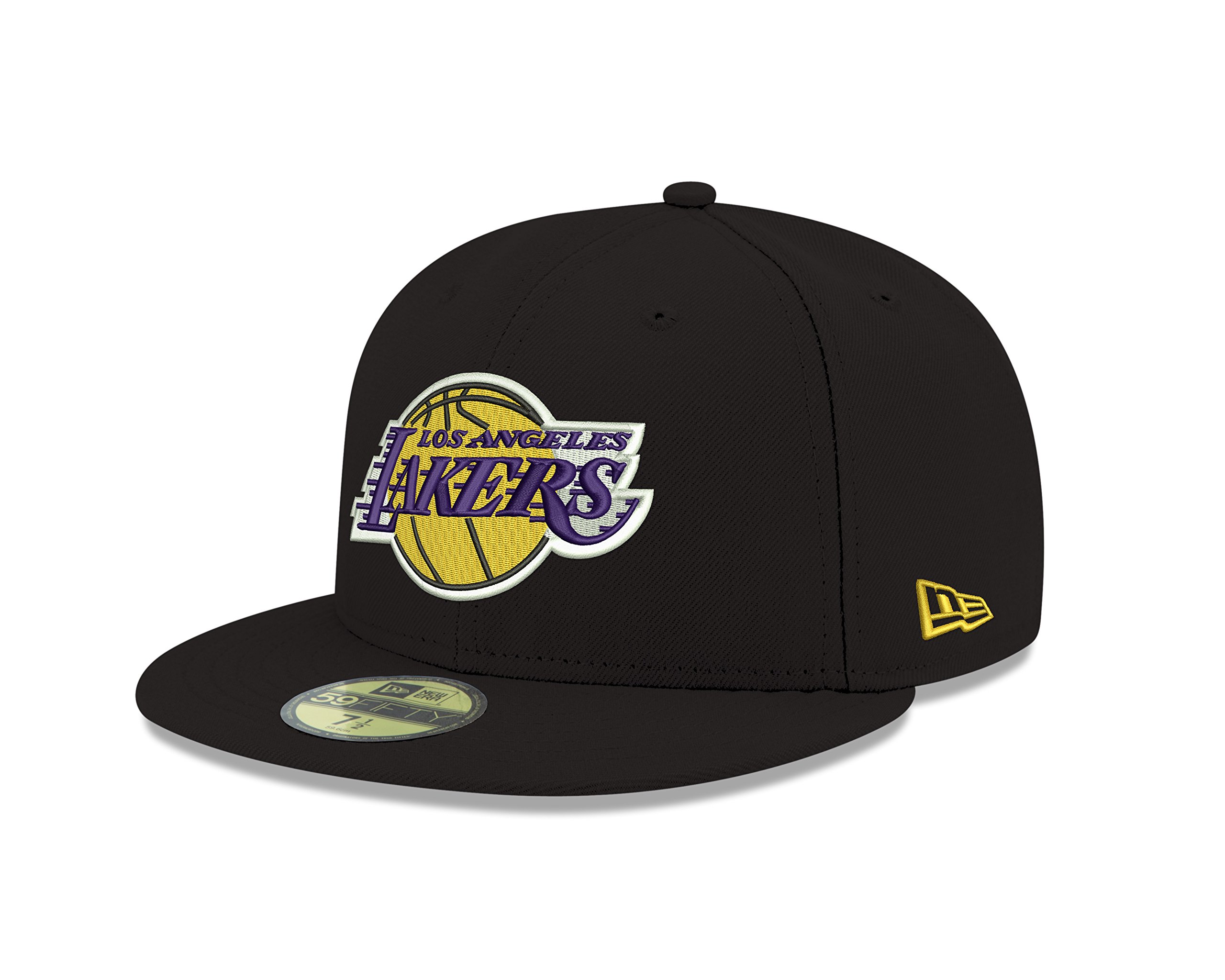 NBA Los Angeles Lakers Men's Official 59FIFTY Fitted Cap, 7, Black Image