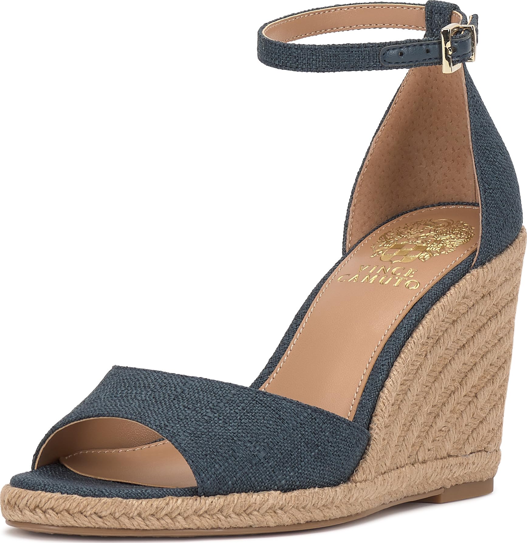 Vince Camuto Women’s Felyn Espadrille Wedge, Denim Blue, 10