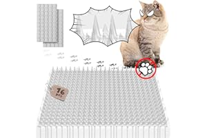 ohlela 16 Pack Upgraded Scat Mat for Cats - 16 x 13 Inch Cat Spikes with 1 Inch Spike is an Useful Cat Repellent Indoor & Outdoor Mat to Deter Pets. Dog Deterrent Indoor with 23sqft Area Coverage