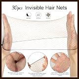 Teenitor Brown Invisible Hair Bun Net Set with Pins & Bands - Ballet Dancers view 2