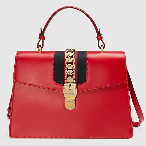 gucci leather top handle bag
