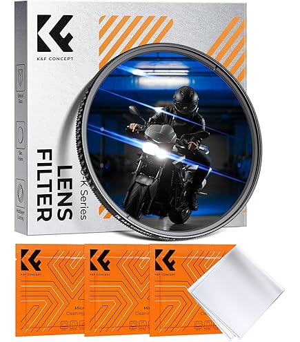 K&F Concept 62mm Filtre Étoile 4/8 Points 2 En 1 Filtre Star Réglable