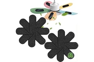 GYGBVO 16 Pack Ceiling Fan Filter, Ceiling Fan Filters for Blades, Unscented Activated Coconut Shell Carbon Ceiling Fan Air Filter-Easy-Stick Ceiling Fan Air Filters, Universal Ceiling Fan Blade(5mm thick)
