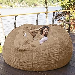 Giant Fur Bean Bag Chair Cover for Kids