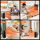 YASHE 1800W Ceramic Electric Heater with 75 Degree Oscillation Remote Control view 7