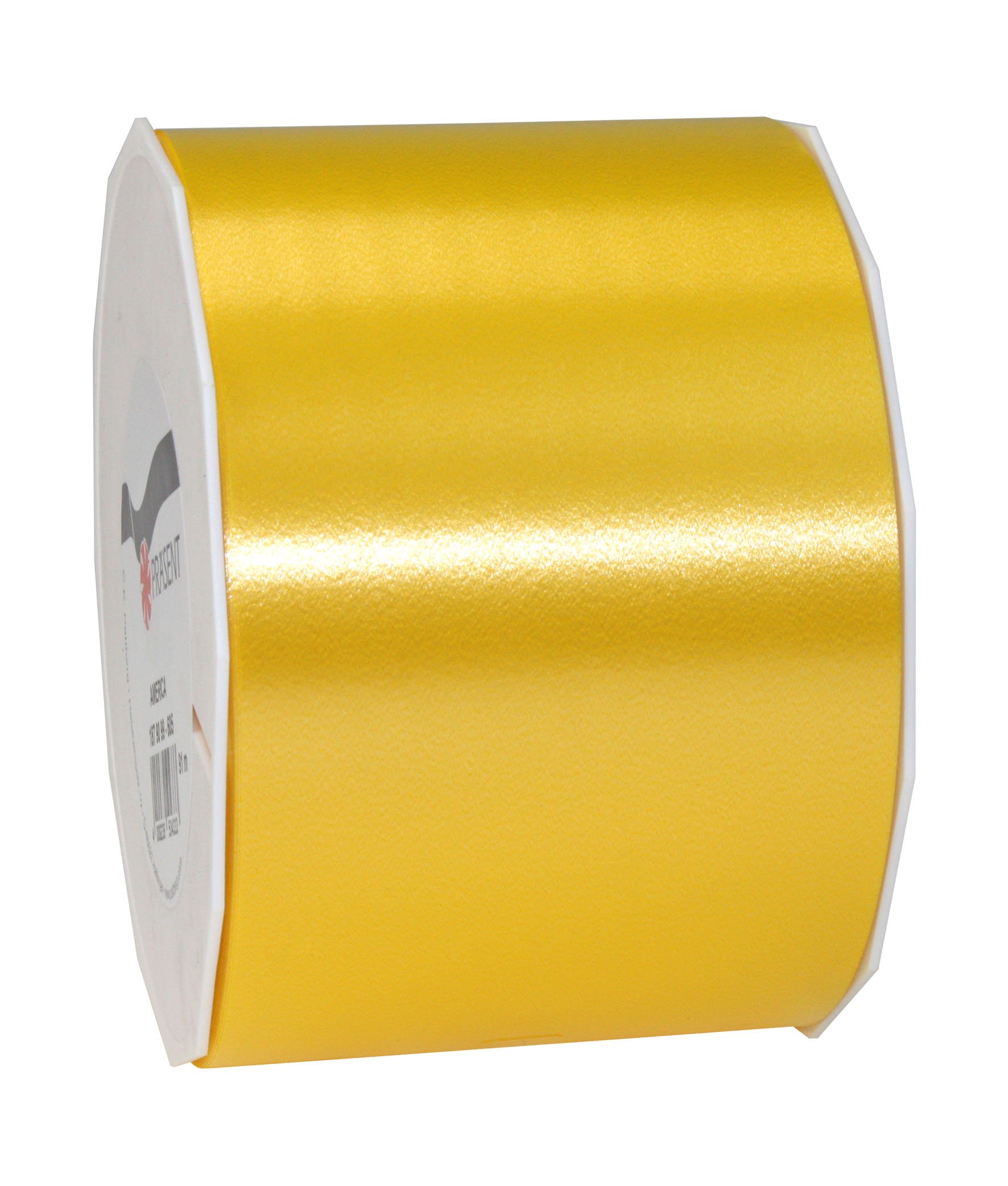 PRÄSENT - America Curling Ribbon Yellow 90 mm width, 91 m length — image 1