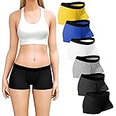 Sexy Basics Women's 6 Pack & 12 Pack Active Boy Short - Boxer Brief Cotton-Stretch Panties