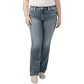 Silver Jeans Co. Womens Plus Size Suki Mid Rise Curvy Fit Bootcut Jeans