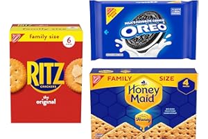 OREO Cookies, RITZ Crackers, Honey Maid Graham Crackers Variety Pack, Family Size, Christmas Cookies, 3 Packs