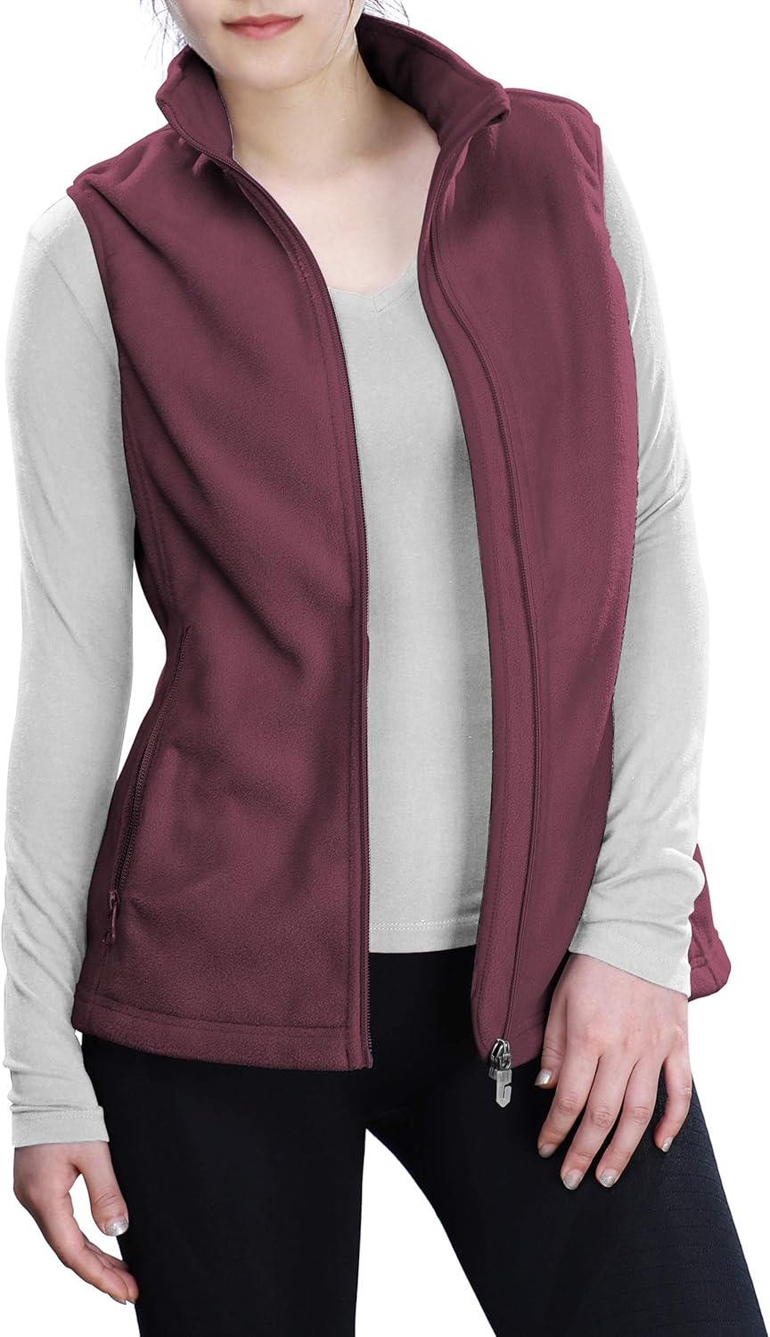 Outdoor Ventures Women's Polar Fleece Zip Vest Outerwear