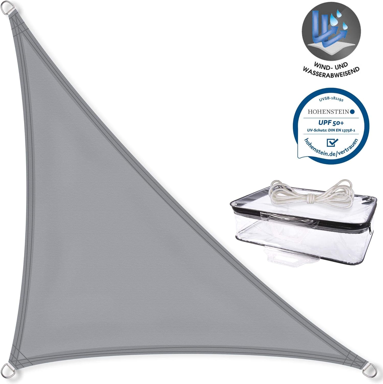 sonnensegel dreieck rechtwinklig 3x3